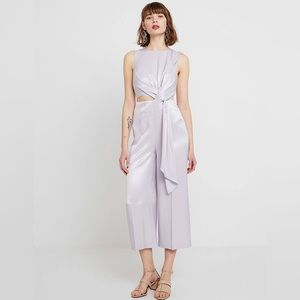 NWT Topshop Sleeveless Satin Effect Lilac Jumpsuit